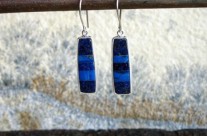 kolczyki mozaika lapis lazuli